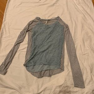 Long sleeve, knit design dressy shirt